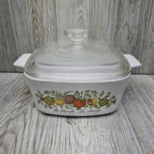 Corning Ware Le Persil La‎ Sauge Spice of Life 1.5 Qt. A-1 1/2-B With Lid